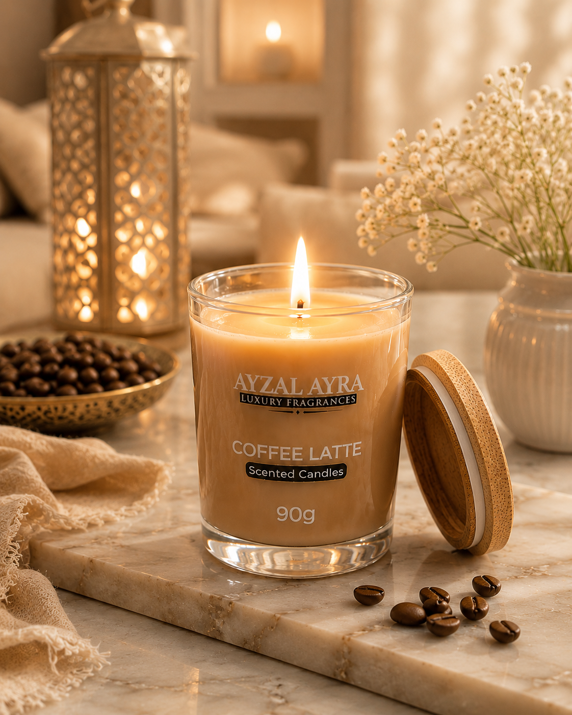 ayzal ayra coffee latte scented candle – 90g ayzal ayra coffee latte scented candle – 90g